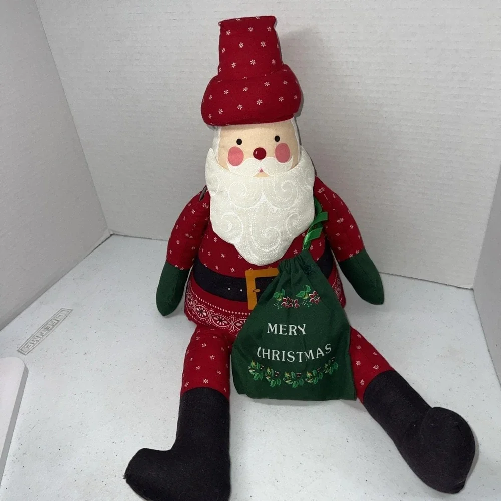 Vintage Handmade Santa Claus Christmas Stuffed Decor Cottage Mary Engelbright
